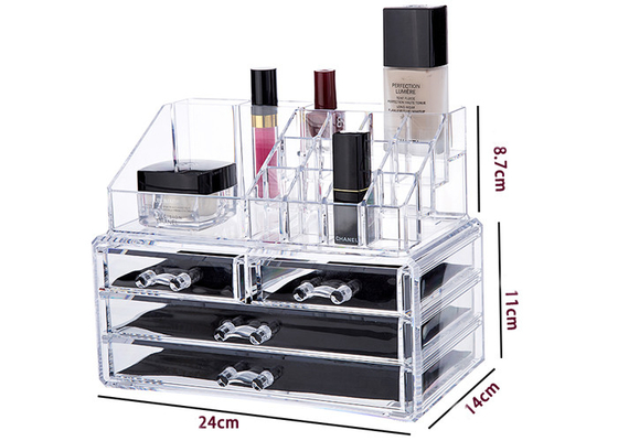 Υγρασία - απόδειξης σαφής Makeup αποθήκευσης εμπορευματοκιβωτίων στάση επίδειξης κραγιόν καλλυντική