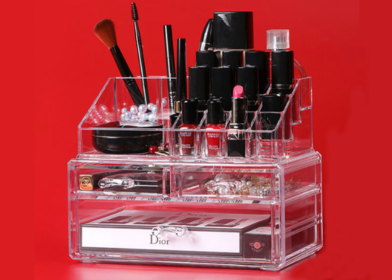 Υγρασία - απόδειξης σαφής Makeup αποθήκευσης εμπορευματοκιβωτίων στάση επίδειξης κραγιόν καλλυντική
