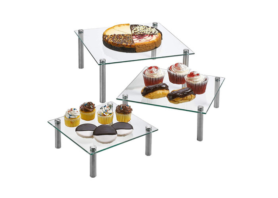 8 10 τετραγωνική ακρυλική στάση Cupcake 13 ίντσας για τα ορεκτικά αρτοποιείων επιδορπίων κέικ